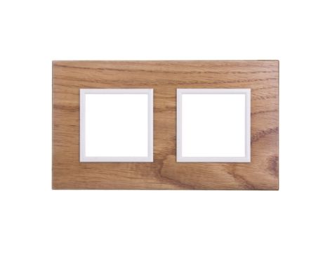 DANTE Ramka podwójna drewno LIGHT OAK 4522382