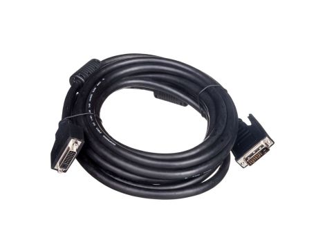Kabel przedłużający DVI-D Dual Link Typ DVI-D(24+1)/DVI-D(24+1), M/Ż czarny 5m AK-320200-050-S