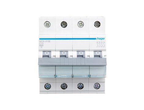 Wyłącznik nadprądowy 4P C 13A 6kA AC MCN413E