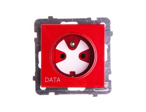 SONATA Gniazdo pojedyncze z/u DATA z kluczem czerwone GP-1RZK/m/00