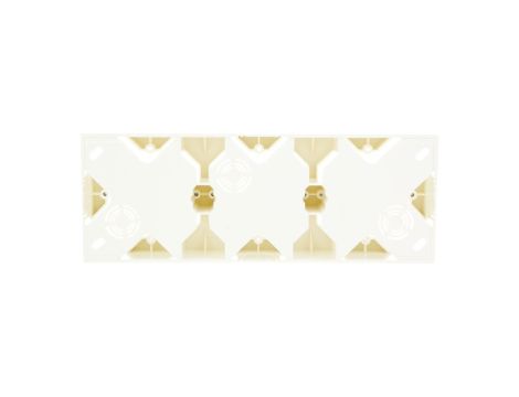 AS Puszka natynkowa potrójna ecru PNP-3G/27