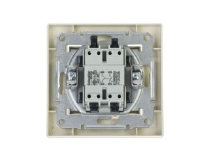 Łącznik Asfora dwubiegunowy kremowy z ramką EPH0200123