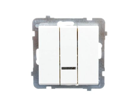 SONATA Łącznik potrójny z podświetleniem ecru ŁP-13RS/m/27