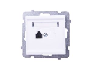 SONATA Gniazdo telefoniczne pojedyncze RJ11 białe GPT-1R/m/00