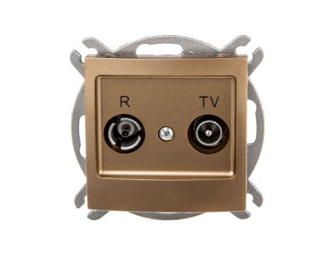 IMPRESJA Gniazdo antenowe RTV końcowe 2,5-3dB złoty metalik GPA-YK/m/28