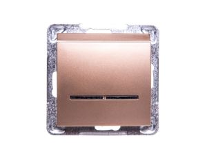 IMPRESJA Łącznik hotelowy z podświetleniem złoty metalik ŁP-15YS/m/28