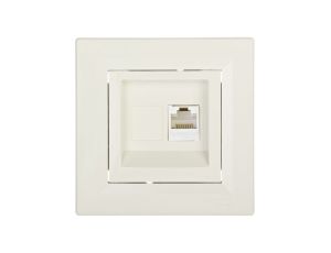 Łącznik Asfora pojedynczy z podświetleniem kremowy z ramką EPH1400123