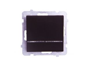 SONATA Łącznik pojedynczy z podświetleniem czarny metalik ŁP-1RS/m/33