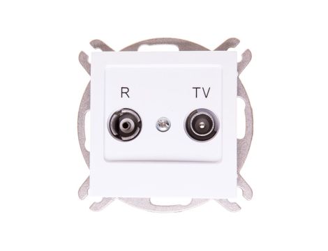 AS Gniazdo antenowe RTV zakończeniowe 10dB białe GPA-10GPZ/m/00