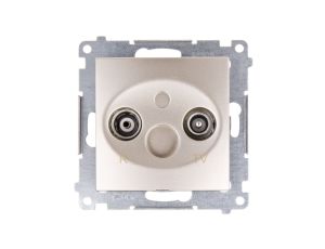 Simon 54 Gniazdo antenowe RTV końcowe złoty mat DAP10.01/44