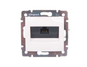 VALENA Gniazdo komputerowe pojedyncze RJ45 kat.6 UTP białe 774246