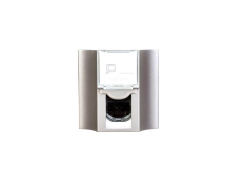 MOSAIC Gniazdo komputerowe przelotowe RJ45 kat.5e UTP aluminium 078624