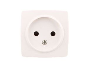 OTEO Gniazdo pojedyncze b/u 16A z przesłonami białe 086122