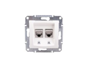 Sedna Gniazdo komputerowe podwójne RJ45 kat.6 STP SDN5000123