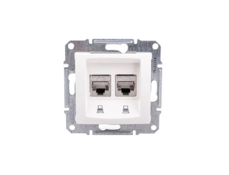 Sedna Gniazdo komputerowe podwójne RJ45 kat.6 STP SDN5000123