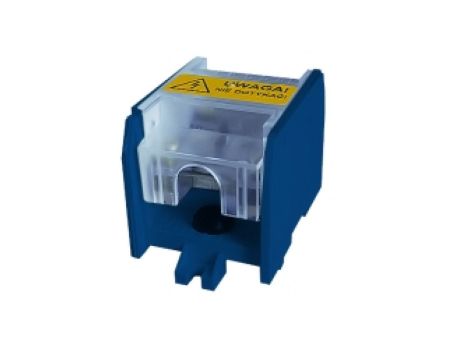 Odgałęźnik instalacyjny 1-segmentowy (zacisk: 1x70mm2 - 4x16mm2)/ z pokrywą niebieski LZ 1*70/16P 84047003