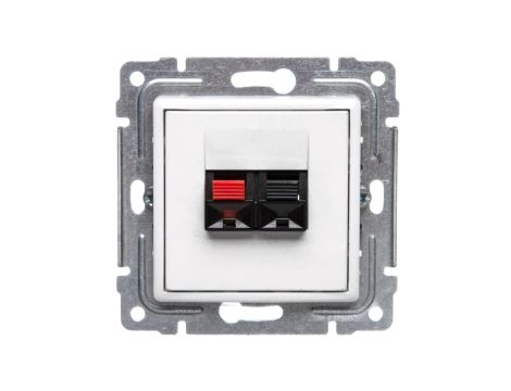 VENA Gniazdo głośnikowe pojedyncze białe 510472