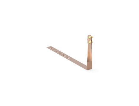 Uchwyt drutu odgromowego pod dachówkę z zaczepem skręcony L-330mm miedziany 11.2/Z/S CU /91103003/