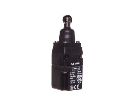 Wyłącznik krańcowy 1Z 1R w obudowie z głowicą pionową z popychaczem i rolką 83401 W0-59-651046