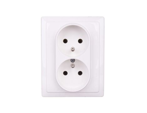 DANTE Gniazdo podwójne kompletne z/u białe 450436