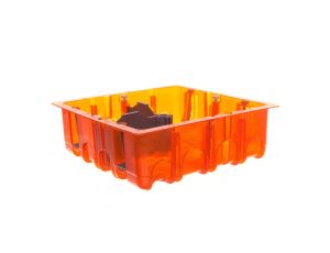 Puszka do betonu 142mm 142x50 ze śrubami czerwony Batibox 080124