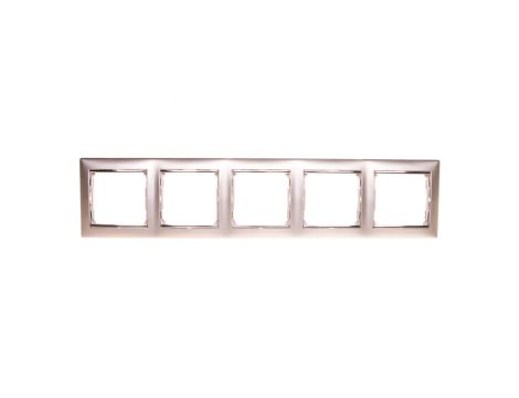 VALENA Ramka pięciokrotna pozioma aluminium/srebro 770355