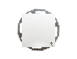 Berker B.1/B.3/B.7 GLAS Gniazdo Schuko z pokrywą i przesłonami styków śnieżnobiałe 47441909