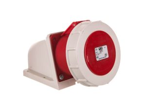 Gniazdo stałe 32A 5P 400V czerwone IP67 1252-6v