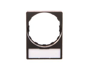 Szyld opisowy 8x27mm czarny 22mm prostokątny ZBY2H101