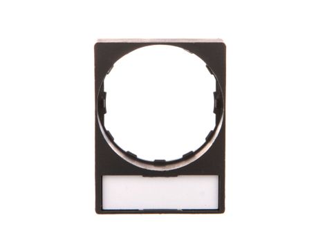 Szyld opisowy 8x27mm czarny 22mm prostokątny ZBY2H101