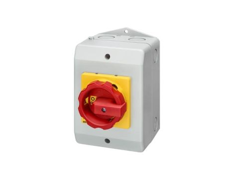 Rozłącznik główny/awaryjny w obudowie 3P+N 16A 7.5kW AC23A 400V pokrętło żółto-czerwone 3LD2064-1TC53