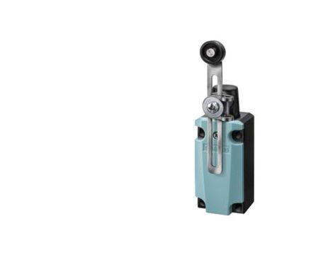 Wyłącznik krańcowy 1Z 1R pełzające metal 40mm dźwignia uchylna 100mm regulowana rolka 19mm tworzywo IP67 3SE5112-0BH50