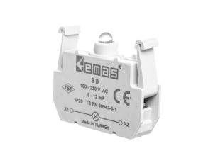 Element podświetlający do przycisków serii B, 100-230V AC, bezbarwny T0-BB