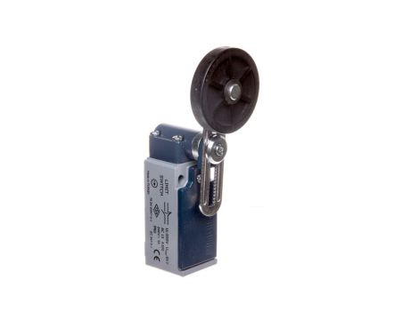 Łącznik L51 w obudowie metalowej, 1NC+1NO, krótka regulowana dźwignia z rolką z gumy, T0-L51K13MEL122