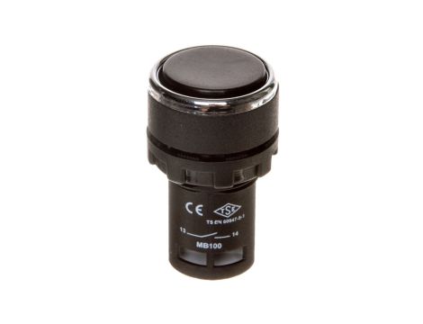 Przycisk sterowniczy monoblok, kryty, niestabilny, 1NO, czarny T0-MB100DH