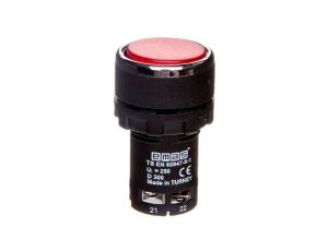 Przycisk sterowniczy monoblok, kryty, niestabilny, 2NC, czerwony T0-MB202DK