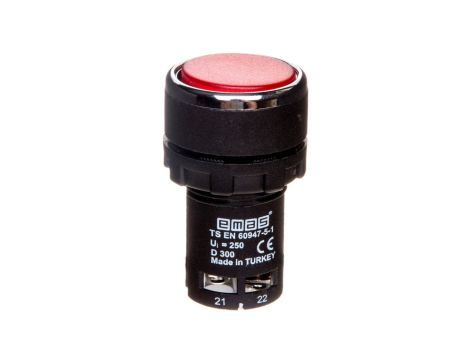 Przycisk sterowniczy monoblok, kryty, niestabilny, 2NC, czerwony T0-MB202DK