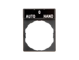Szyld opisowy 30x40mm z etykietą 8x27mm AUTO-0-HAND ZBY2385