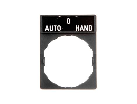 Szyld opisowy 30x40mm z etykietą 8x27mm AUTO-0-HAND ZBY2385