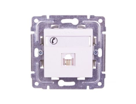 DANTE Gniazdo telefoniczne pojedyncze RJ11 białe 450463