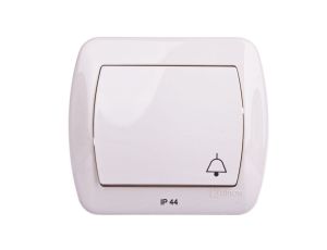 Simon Akord Przycisk bryzgoszczelny /dzwonek/ IP44 beżowy AD1B/12