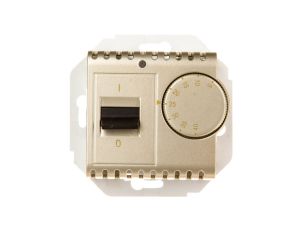 Simon 54 Regulator temperatury z czujnikiem zewnętrznym złoty mat DRT10Z.02/44