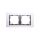 Simon 82 Ramka podwójna metalowa inox mat/ ramka pośrednia aluminium mat 82927-34