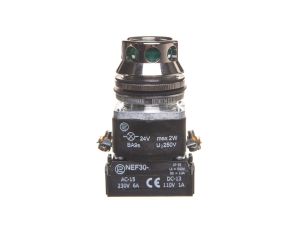Przycisk sterowniczy 30mm zielony z samopowrotem z podświetleniem 2Z 24V W0-NEF30-KL 2X Z