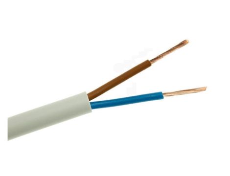Przewód płaski H03VVH2-F (OMYp) 2x0,5 biały 300/300V /100m/