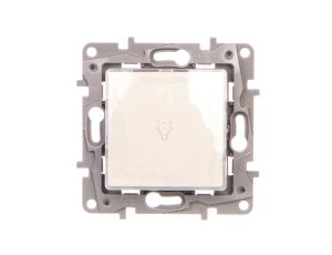 NILOE Przycisk przełączny 6A z transparentnym uchwytem etykiety biały 664315