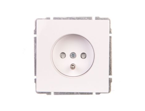 KOS66 Gniazdo pojedyncze z/u z przesłonami białe 660444