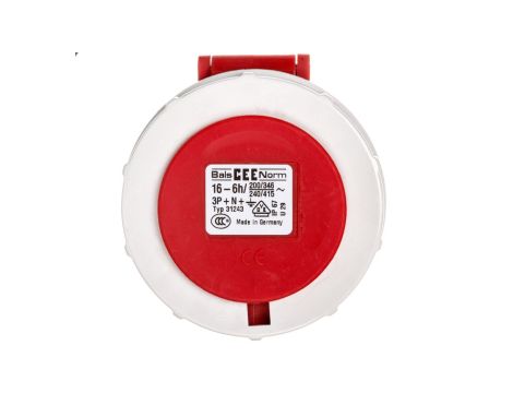 Gniazdo przenośne 16A 5P 400V 6h IP67 QUICK-CONNECT TE Plus z zintegrowanym zadławieniem MULTI-GRIP 31243