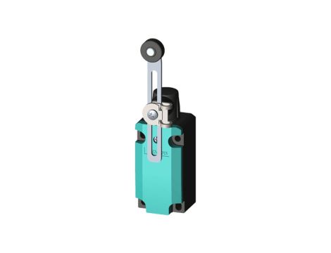 Wyłącznik krańcowy 1Z 1R migowe tworzywo 40mm dźwignia uchylna 100mm regulowana z rolką 19mm z tworzywa IP67 3SE5132-0CJ50