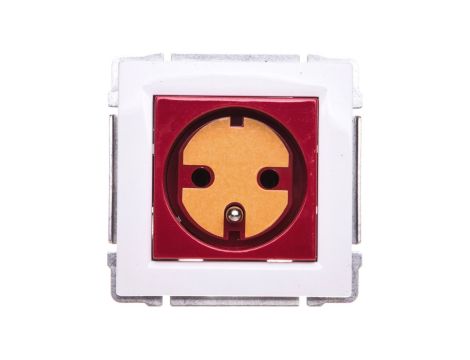 KOS66 Gniazdo pojedyncze z/u DATA z kluczem uprawniającym czerwone/białe 660443